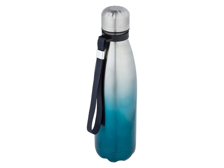 Gehe zu Vollbildansicht: ERNESTO® Isolierflasche, 0,5 l Fassungsvermögen, mit Trageschlaufe, aus Edelstahl - Bild 15