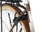 Ein braunes Fischer Classic Comfort Fahrrad mit Hinterrad und Schutzblech.