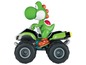 Yoshi auf einem grünen Quad mit großen Rädern.