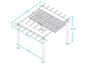 Schema einer Pergola mit Abmessungen.