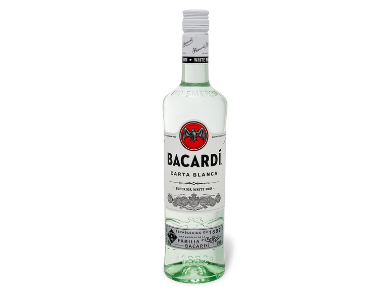 Gehe zu Vollbildansicht: Bacardi Rum Carta Blanca 37,5% Vol - Bild 1