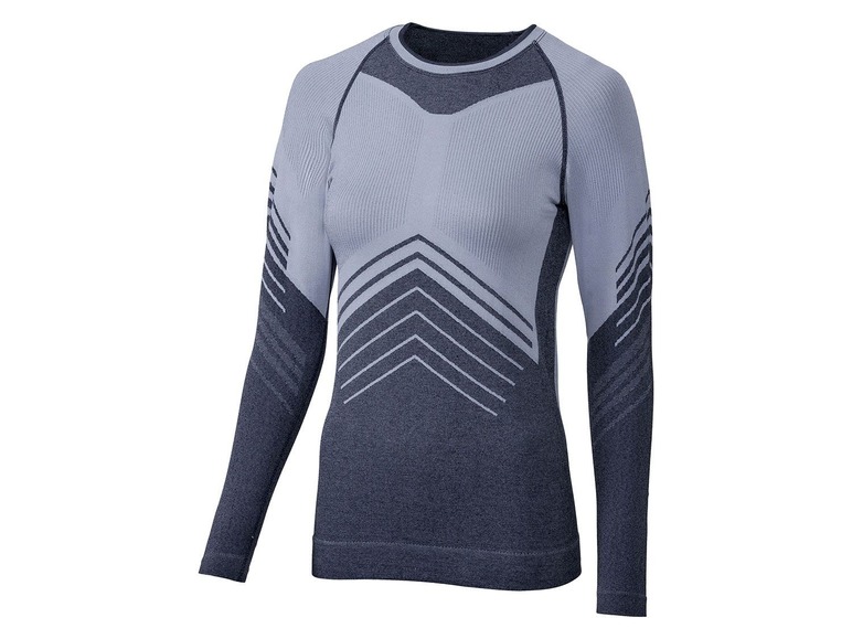 Langärmliges Sport-Shirt mit geometrischem Muster.