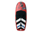 Ein rotes Surf Air Star Stand Up Paddle Board mit schwarzem Deck.