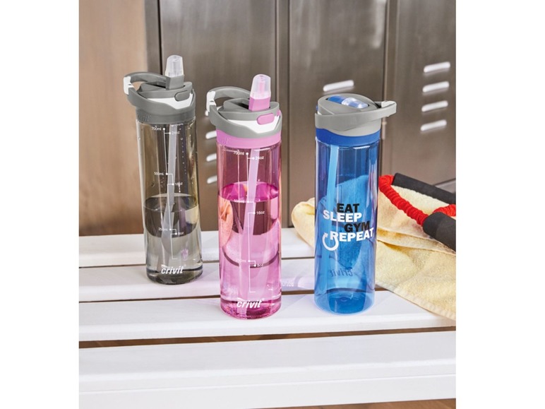 Gehe zu Vollbildansicht: CRIVIT® Trinkflasche, 0,7 l Fassungsvermögen, ausklappbares Mundstück, BPA frei - Bild 7