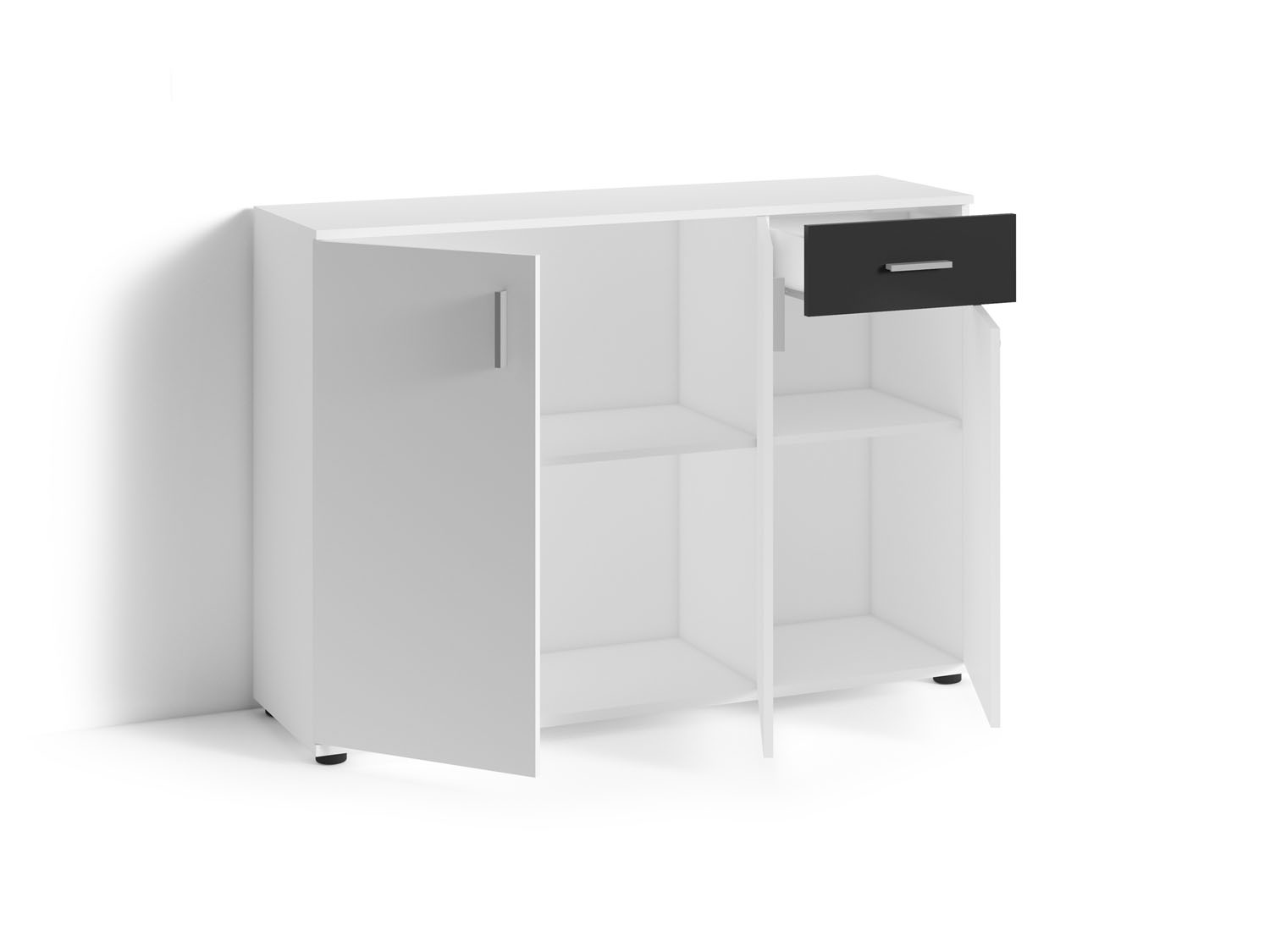 Thumbnail - byLIVING Kommode Jakob (Weiß / Schwarz)