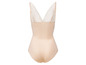 Beige Body mit Spitzendetails.
