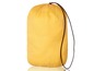 Gelber Beutel mit Kordelzug.