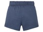 Blaue Shorts mit Gummizug.