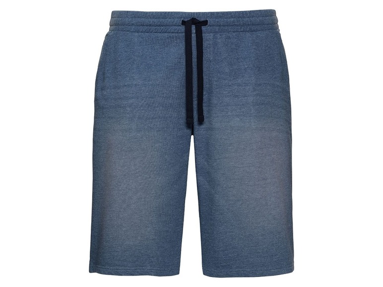 Blaue Jogginghose mit Kordelzug.