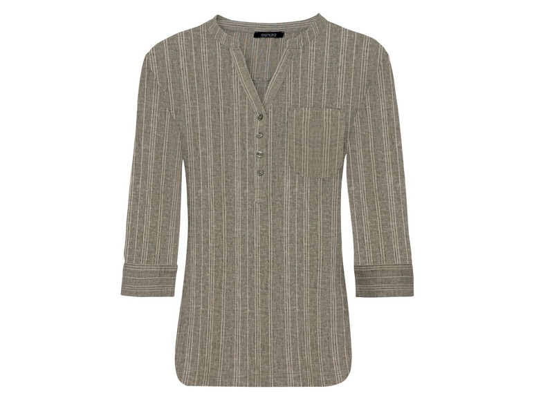 Gehe zu Vollbildansicht: esmara Damen Bluse, leicht tailliert geschnitten, mit Tunikakragen - Bild 13