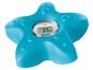 Ein blauer NUK Badethermometer in Sternform mit digitalem Display.
