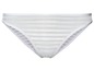 Weiße, gestreifte String-Unterwäsche.