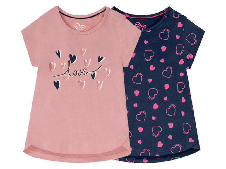 Gehe zu Vollbildansicht: lupilu 2 Kleinkinder Mädchen T-Shirts, reine Baumwolle - Bild 14