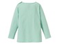 Ein hellgrünes Langarmshirt für Babys.