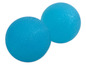 Zwei blaue, geriffelte Stressbälle.
