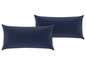 Zwei dunkelblaue Kissenbezüge