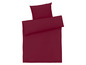 Bordeauxrotes Bettbezug-Set mit Kissenbezügen.