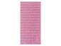 Eine rosa Badematte mit Streifen.