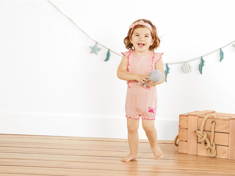 Gehe zu Vollbildansicht: LUPILU® Baby Kleid/Jumpsuit Mädchen, mit Stirnband, aus reiner Baumwolle - Bild 13