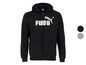 Schwarzer Puma Hoodie mit weißem Logo.