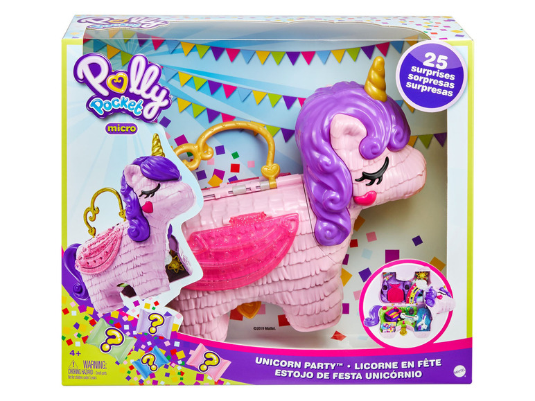 Gehe zu Vollbildansicht: Polly Pocket Einhorn-Party Spielset, mit Zubehörteilen - Bild 2