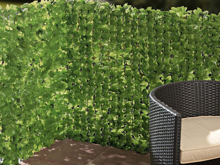 Gehe zu Vollbildansicht: Pureday Balkon-Sichtschutz Efeu zuschneidbar, grün ca. 3 x 1 m - Bild 2