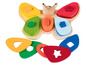 Hölzernes Schmetterlingsspielzeug mit Formensteckpuzzles.