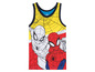 Ein Spider-Man Tanktop für Jungen mit roten und weißen Spider-Man Bildern.