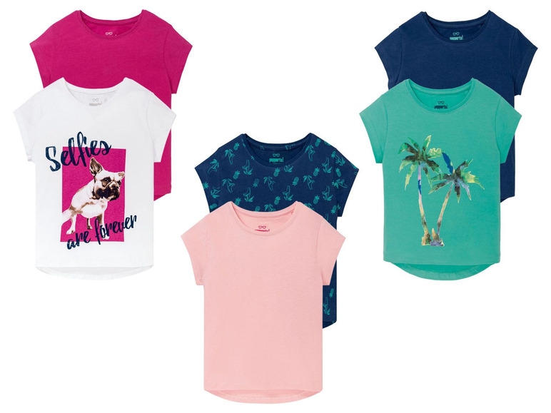 Gehe zu Vollbildansicht: PEPPERTS® T-Shirts Mädchen, 2 Stück, reine Baumwolle - Bild 1