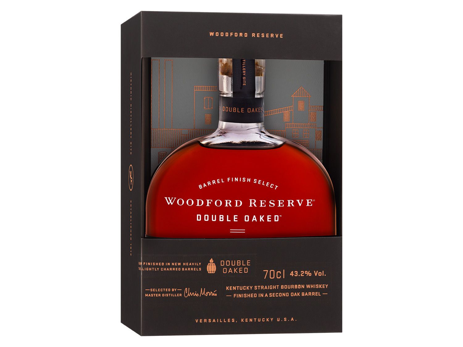 Woodford Reserve Double Oaked Kentucky Straight Bourbon Whiskey mit Geschenkbox 43,2% Vol