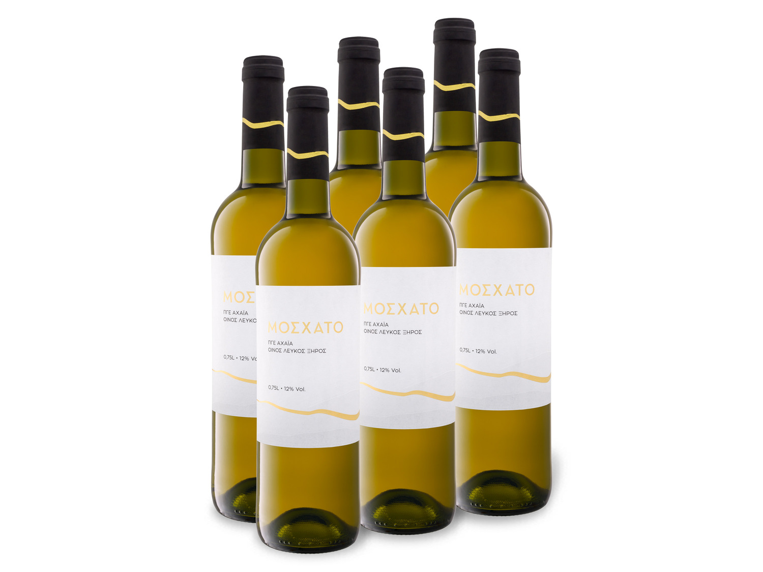 0,75-l-Flasche x Compare Lidl / Moschato Price Weinpaket - Weißwein trocken, DE / 6 ᐉ Achaia PGI