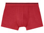 Rote Boxershorts mit schwarzem Bund.