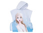 Ein blauer Kapuzenbademantel mit Elsa von Frozen.