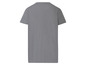 Graues T-Shirt mit kurzen Ärmeln.