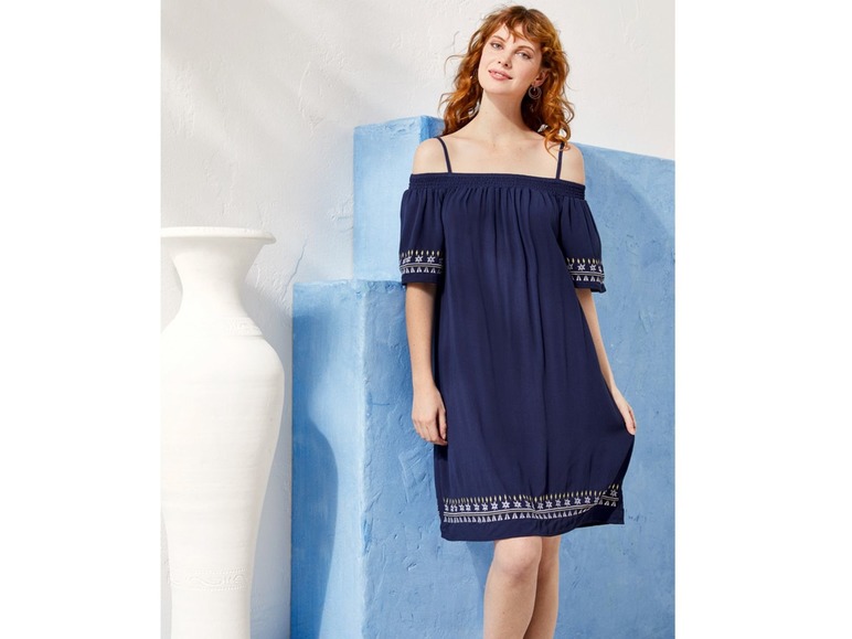 Gehe zu Vollbildansicht: ESMARA® Kleid Damen, mit Viskose und Baumwolle - Bild 12