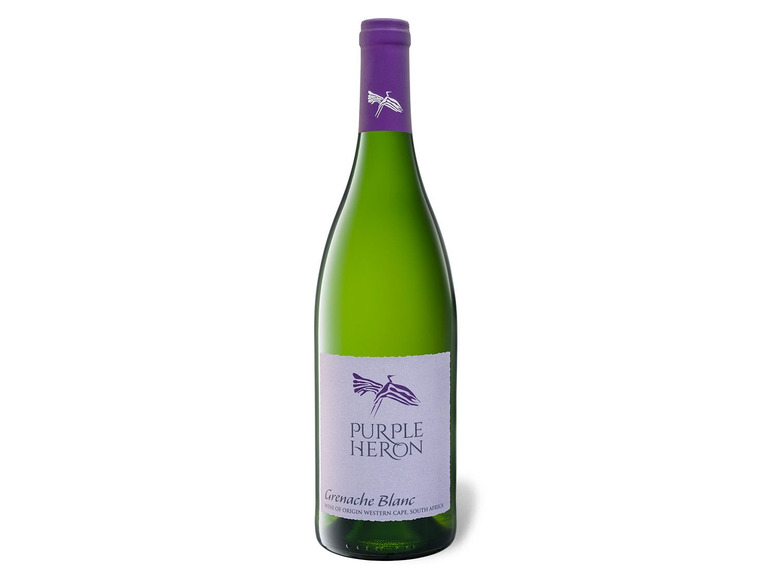 Gehe zu Vollbildansicht: Purple Heron Südafrika Grenache Blanc trocken, Weißwein 2019 - Bild 1