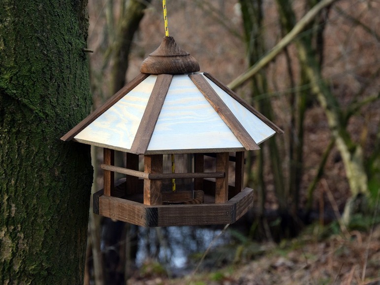 Gehe zu Vollbildansicht: dobar Vogelhaus "Camouflage" mit Futter-Silo zum Aufhängen - Bild 6