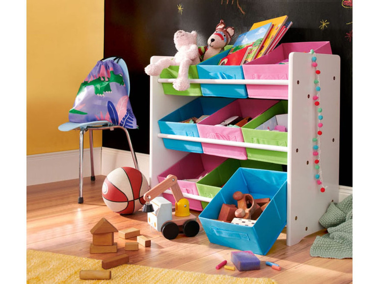 Gehe zu Vollbildansicht: LIVARNO LIVING® Aufbewahrungsregal für Kinderspielzeug, mit Textilboxen - Bild 9