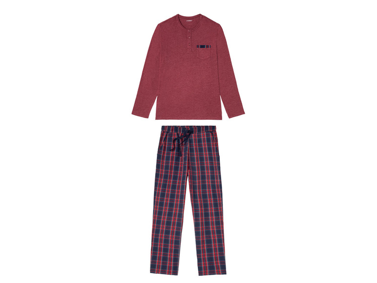 Gehe zu Vollbildansicht: LIVERGY Herren Pyjama, mit Baumwolle - Bild 2