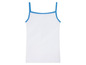 Weißes Tanktop mit blauem Besatz