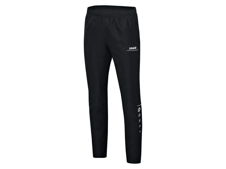 Schwarze Trainingshose von Jako mit reflektierenden Details.