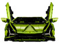 Ein grünes LEGO Lamborghini mit geöffneten Türen.