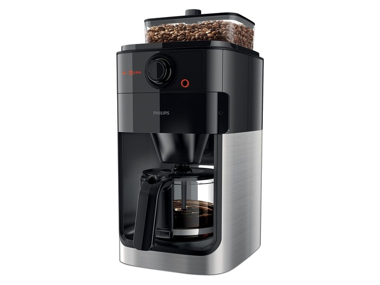Gehe zu Vollbildansicht: PHILIPS Kaffeemaschine mit Mahlwerk Grind & Brew HD7767/00 - Bild 1