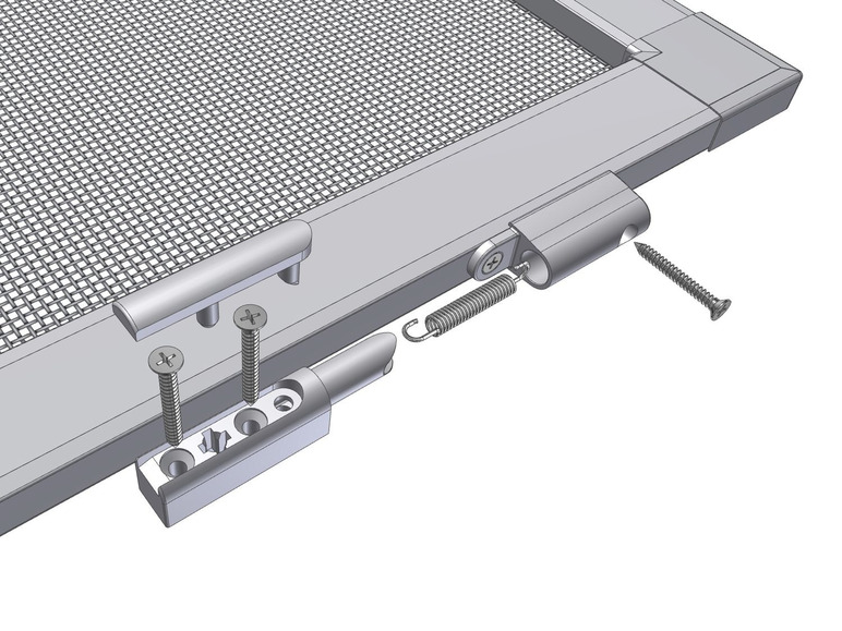 Sparset - Insektenschutz-Tür inkl. Universal-Klemmzarge Komplettbausatz B 125 x H 245 cm