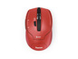 Rote Hama drahtlose Maus mit DPI-Schalter.
