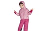 Rosa Winterjacke und -hose für Kinder.