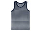 Ein gestreiftes, dunkelblaues Tanktop für Jungen.
