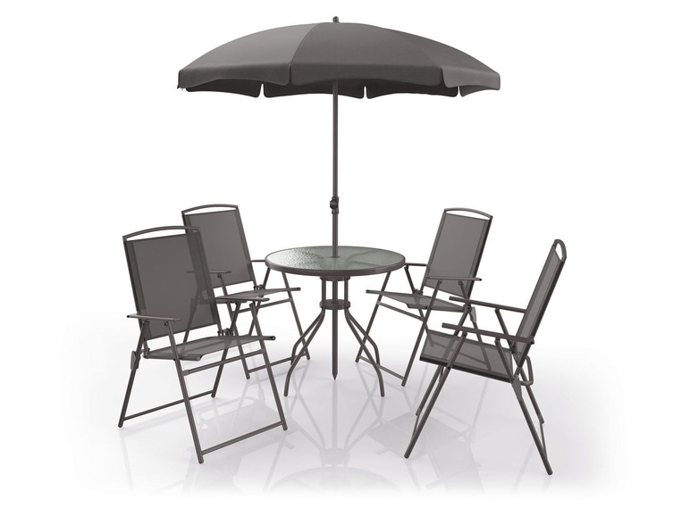 Gehe zu Vollbildansicht: FLORABEST Sitzgruppe, 6-teilig, mit Tisch und Schirm - Bild 5