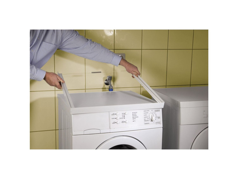 Gehe zu Vollbildansicht: Xavax Zwischenbaurahmen für Waschmaschinen, zum Befestigen des Trockners, 60 x 60 cm - Bild 7