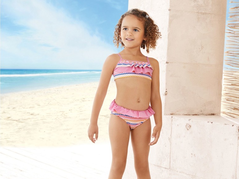 Gehe zu Vollbildansicht: LUPILU® Kleinkinder Bademode Mädchen, Bikini oder Badeanzug, mit Elasthan - Bild 3